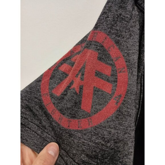 American Fighter Mens T-Shirt Sz 2XL Black Graphic Print Short Sleeve Grunge - Picture 3 of 8